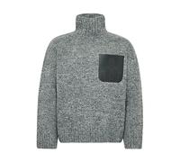 JW Anderson - Pull Gris à Col Haut en Cuir - Homme - Pulls - Gris - Taille: S