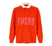 JW Anderson - Super Speed Rugby Polo Top - Homme - Tops - Rouge - Taille: XL