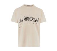 JW Anderson - T-shirt circulaire - Homme - Tops - Beige - Taille: L