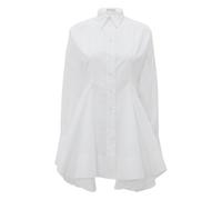 JW Anderson - Tunique Évasée avec Inserts Drappés - Femme - Blouses et Chemises - Blanc - Taille: 36 FR