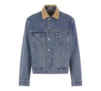JW Anderson - Veste en jean avec col en velours côtelé - Homme - Vestes - Bleu - Taille: L