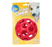 JW - HOL-EE Giggler - Jouet à Poursuivre pour Chien - Jouet à Mâcher pour Chien - Emet des Sons Stimulants l’Intérêt - Taille Unique - Diamètre de 11.5 cm