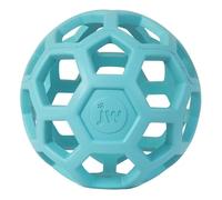JW - HOL-EE Roller - Jouet Amusant et Polyvalent pour Chien - Balle à Poursuivre pour Chien - Solution de Stimulation Mentale - Taille Medium - Diamètre de 11,5 cm - Couleur Bleu