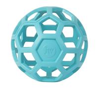 JW - HOL-EE Roller - Jouet Amusant et Polyvalent pour Chien - Balle à Poursuivre pour Chien - Solution de Stimulation Mentale - Taille Medium - Diamètre de 14 cm - Couleur Bleu