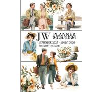 JW Planner 2025-2026 Monday Start, Sept 2025-Aug 2026 Dated, Monthly & Weekly Pages, Habit Tracker, Important Dates 6x9