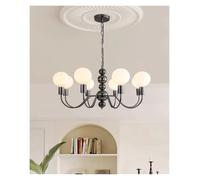 JWBXFYXW Lustre plafonnier Light Medieval Style Salon LED Modern Simple Restro Restaurant Éclairage Chambre à Coucher sphérique luminaires Modernes