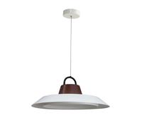 JWBXFYXW Pendante Light Bedroom LED Nordique LED 42 cm Round Lampe Suspendue Chandelier Métal Blanc Moderne pour la Cuisine de Chambre à Manger
