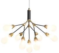 JWBXFYXW Pendre Light Bedroom Lustre Nordique Salon Verre postmoderne LED Luminaire dimmable avec 7/15/27 Lumières suspendues compatibles avec l'éclairage de la Salle de Salle à Manger