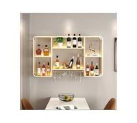 JWBXFYXW Pontage à vin Mural éclairé à LED avec Conception de Sauvegarde d'espace d'étagère de Bouteille d'alcool (100 cm Blanc)