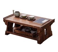 JWBXFYXW Table de méditation et de thé Antique Japonaise - Table Basse multifonctionnelle Portable pour la Finition Marron Zen 80x38x34cm idéal pour Les cérémonies de thé et la Relaxation
