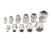 JWFBDB 10/50 raccords pneumatiques métriques en PC, filetage 4-M5 M6 M8 M10 M12, connecteur à vis rapide for tuyau(PC8-M8x1.25,10 PCS)