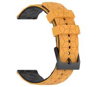 JWFBDB Bracelet en silicone 20 mm/22 mm for Samsung Galaxy Watch 7/6/5/4 44/40 6/4 Classic Universal Band for Huawei GT3 4Pro(Yellow Black,20mm)
