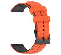 JWFBDB Bracelet en silicone 20 mm/22 mm for Samsung Galaxy Watch 7/6/5/4 44/40 6/4 Classic Universal Band for Huawei GT3 4Pro(Orange Black,22mm)