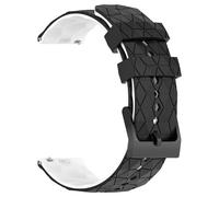 JWFBDB Bracelet en silicone 20 mm/22 mm for Samsung Galaxy Watch 7/6/5/4 44/40 6/4 Classic Universal Band for Huawei GT3 4Pro(Black White,22mm)