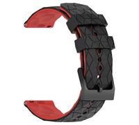 JWFBDB Bracelet en silicone 20 mm/22 mm for Samsung Galaxy Watch 7/6/5/4 44/40 6/4 Classic Universal Band for Huawei GT3 4Pro(Black Red,22mm)