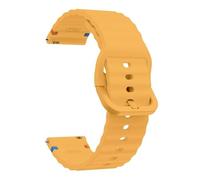 JWFBDB Bracelet en silicone de 20 mm for Garmin Forerunner 165, compatible for Vivoactive 5, 3, Venu Sq 2, 245, 645, Approach S40(Yellow)