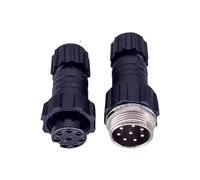 JWFBDB Connecteurs d'aviation GX16 M16 étanches, lot de 5/20/100, écrous arrière mâles et femelles, fiches prises 2/3/4/5/6/7/8/9/10 broches, joint capteur(Docking 8P,20 Sets)