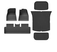 JWFBDB Fit for Tesla Model Y Launch 2025+ Juniper TPE Floor Mat & Cargo Liner All Weather Trunk Mats Seat Backrest(6Pcs Set,Right Hand Drive)