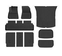 JWFBDB Fit for Tesla Model Y Launch 2025+ Juniper TPE Floor Mat & Cargo Liner All Weather Trunk Mats Seat Backrest(6Pcs Set,Left Hand Drive)