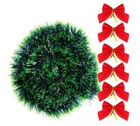 JWFBDB Guirlande de Rubans 2 for 10 m for nœuds Papillon, Guirlande Verte en Canne et pin, décorations Noël for Suspendre for Sapin, for Faire soi-même(Green Red,5PCS (10M))