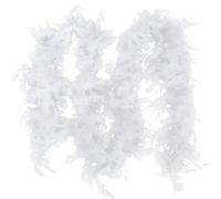 JWFBDB Guirlande décorative de fête en Ruban Plumes Blanches for Sapin Noël, 2 m