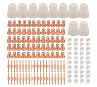 JWFBDB Kit de consommables étendus for découpeur plasma PT31 PT-31 LG40 (électrodes, coupelles, etc.) compatible for les PT-31, CUT40, HYC45D, HYC50D, CUT50, PLC50D et HYC410.(150PCS Extended)