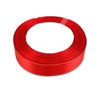 JWFBDB (Lot de 25 Yards Rubans de Satin 3/4'' (20 mm) Bord doré, Rubans for Emballage Cadeau(25mm)