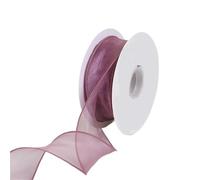 JWFBDB Ruban en Organza de Soie ondulée, 10 mètres/Rouleau, Largeur 40 mm, idéal for la création de nœuds, d'ornements de Cheveux, d'emballages Cadeaux et de décorations en Dentelle.(Purple)