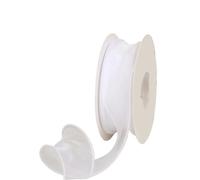JWFBDB Ruban en Organza de Soie ondulée, 10 mètres/Rouleau, Largeur 40 mm, idéal for la création de nœuds, d'ornements de Cheveux, d'emballages Cadeaux et de décorations en Dentelle.(White)