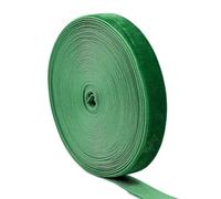 JWFBDB Rubans de Velours Vert Sapin de Noël (5 for 10 mètres/Rouleau), floqués Simple Face, for décorations et Loisirs créatifs de Noël.(1.5cm x 10yards)