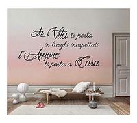 JWJQTLD Autocollant Mural,La Vita Ti Posta Sculpté La Vie pour Bien Art Déco Maison Stickers Muraux, Le Salon La Chambre Plat Mur À L'Arrière-Plan Et d'autres Murs Lisses