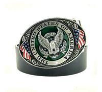 JWJQTLD Ceinture Homme Casual Homme Ceintures en Cuir Boucle en Métal USA Drapeau Aigle Américain Western Cowboy Mode Hommes Et Femmes Cadeaux, comme Indiqué, 115Cm