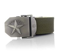 JWJQTLD Ceintures pour Hommes Et Femmes，Men Women Canvas Belt Metal Buckle Jeans Belts Male Waistband Retired Soldiers Military Army Tactical Belt, As Shown,130Cm