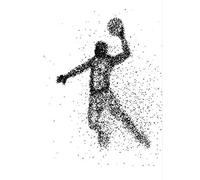 JWJQTLD Impression sur Toile Abstrait Noir Blanc Peinture Athlète Portrait Sport Toile Affiches Et Impressions Art Photo Mur Photo Salon, 30X40 Cm sans Cadre