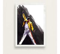 JWJQTLD Impression sur Toile，Freddie Mercury Queen Legendary Singer Art Peinture Soie Toile Affiche Mur Décor À La Maison Convient pour Toute Décoration Murale, 60X80 Cm sans Cadre