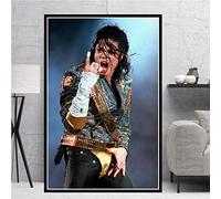 JWJQTLD Impression sur Toile，Michael Jackson Musicien Roi Étoile Art Affiche Toile Peinture Mur Photo Décor À La Maison Affiches Et Impressions Cadeau De Vacances