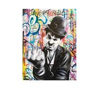 JWJQTLD Impression sur Toile Moderne Graffiti Art Street Art Toile Peinture Affiches Imprimer Wall Art pour Salon Décor À La Maison ， Cadeau De Noël Cadeau De Vacances, 70X100Cm sans Cadre