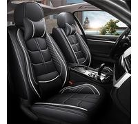 JWJVG Housses de Siège de Voiture pour Volkswagen VW Arteon/VW CC 2019-2023 No-Computer-Box,Amovible 5 Places Cuir Couvre Sieges pour Avant Et Arrière,A/Blackwhite-Withpillow