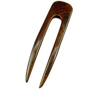 JWL 1 pic à cheveux incurvé en palissandre du Laos 2 dents 12,7 cm Style hawaïen