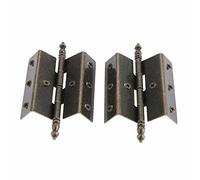 JWLINRKS 2 pièces Bronze Antique Porte d'armoire Bagages Couronne charnière Vintage Bijoux boîte en Bois charnières 8 Trous décor Meubles raccords 55 * 51mm charnières