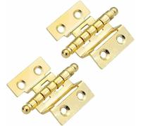 JWLINRKS Charnière de Porte de Meuble décorative en Or, 2 pièces, Couronne de Bagages, 8 Trous, décor for boîte à Bijoux en Bois Vintage, charnières de 40mm