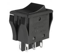 JWM22RAA ROCKER DPDT Pos: 2 ON-ON 10A/250VAC 10A/30VDC noir absent NKK SWITCHES