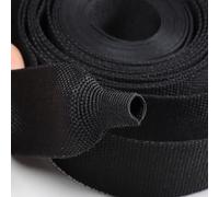 JWOO Gaine de câble tressée thermorétractable de 6 à 100 mm de diamètre, Gaine de Protection Ignifuge for Fil Pet, Organisateur de Ligne Automatique, ID*L(Black,6MM*8M)