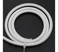 JWOO Gaine de Tresse en Pet de 6mm, Gaine de câble Haute densité, Manchons de Tresse de Protection de câble for la Protection des Fils et des câbles(White,5 Meters)