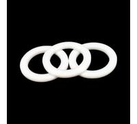 JWOO Joint de rondelle Plat en PTFE Blanc, Joint torique d'espacement de 2mm for jauge de Pression ID 6 à 108mm, 10 pièces(65x55x2mm)