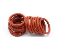 JWOO Joint torique Rond en Silicone de qualité Alimentaire, Rouge, OD12-210mm, résistant aux Hautes températures, CS 4/5/4.7mm, 5/10 pièces (Size : OD 50mm (5PCS), Color : CS 5mm)