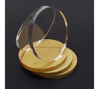JWOO Lot de 10 plaques Rondes en Acrylique d'une épaisseur de 1 à 10 mm, Feuilles Rondes Transparentes en Acrylique, Cercles en Acrylique, Fabrication de modèles DIY(5CM*2MM)