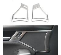 JWOZQ Couvercle De Haut Parleur Son Cadre Décoratif Voiture pour Mazda 3 BP 2019 2020 2021 2022 2023 Accessoires Audio Garniture,A/Silver 2pcs
