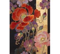 JWPSHIJIE Fleurs 11CT Kit Broderie Point de Croix Imprimé Compté Debutant, Kit Canevas et Broderie Complet avec Fils à Broder 40x50cm