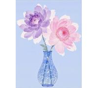 JWPSHIJIE Fleurs DIY Kit Broderie Point De Croix,11CT Kits de Point de Croix Estampillés Gamme Complète de kits de Démarrage de Broderie 40x50cm